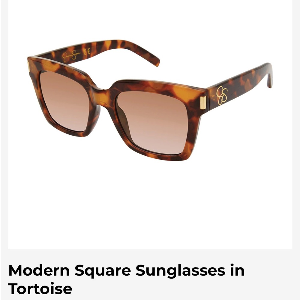 Jessica Simpson Modern Square Sunglasses In Tortoise